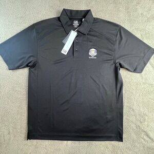 Cutter & Buck Mens Golf Polo Ryder Cup 2016 Hazeltine Shirt Black Large NWT